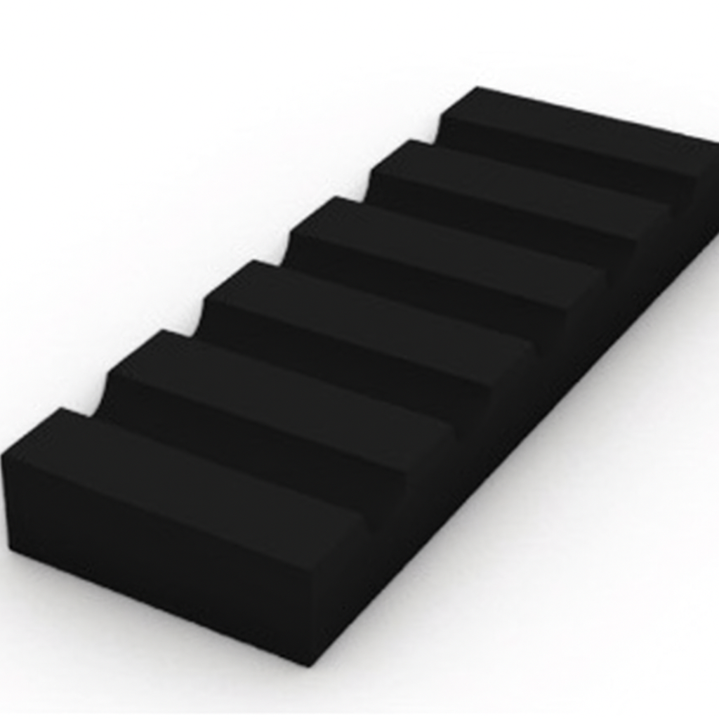 guida dentata nera PVC GUIDE 15X6.5 NOTCHED